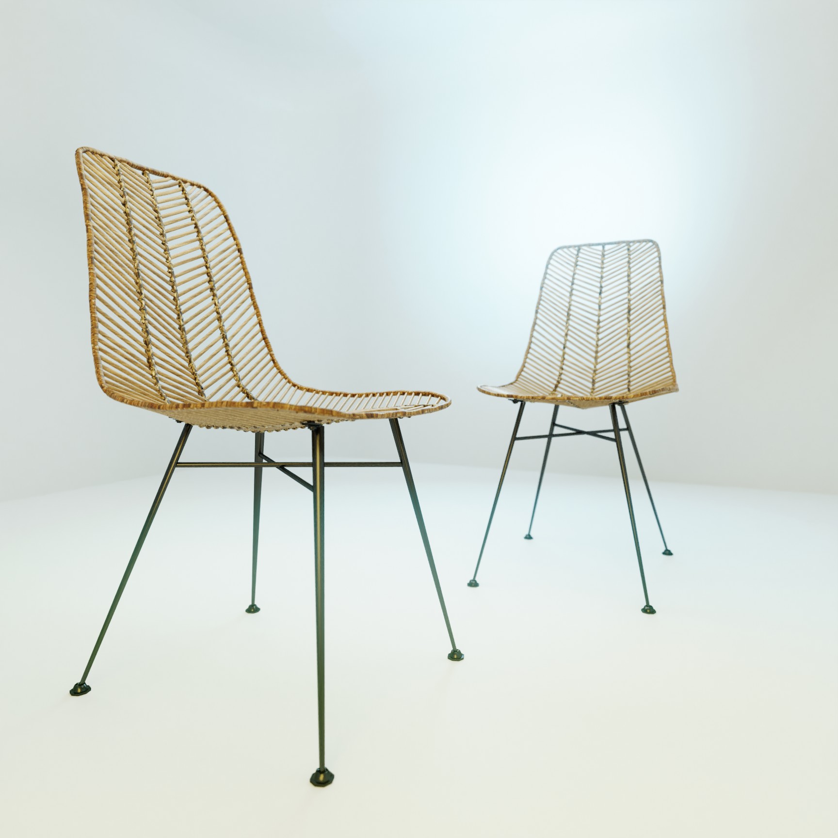 Wire Chair Low Poly preview image 1